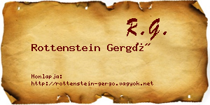 Rottenstein Gergő névjegykártya